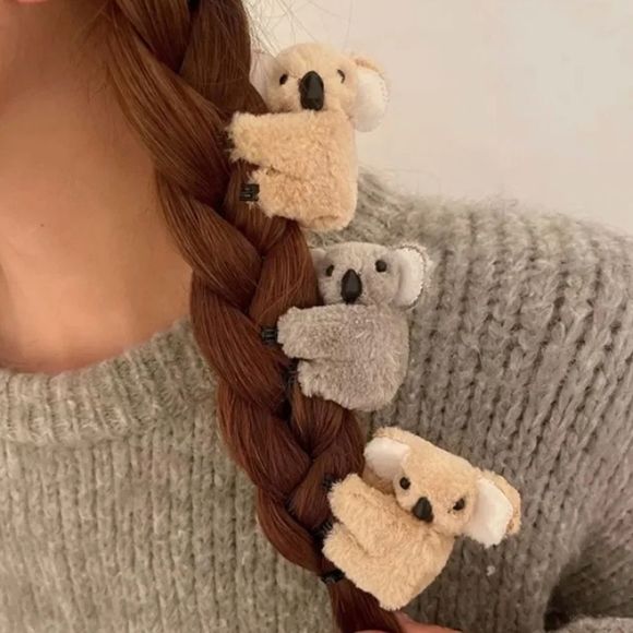 Koala Bear Hair Decoration Hair Clips Hairpins Animal Hair Claw Clip main image 2